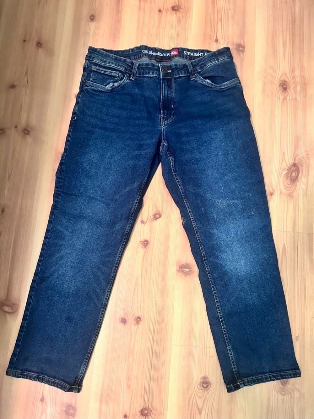 Quiksilver Straight Fit Blue Denim Jeans Size 36x29